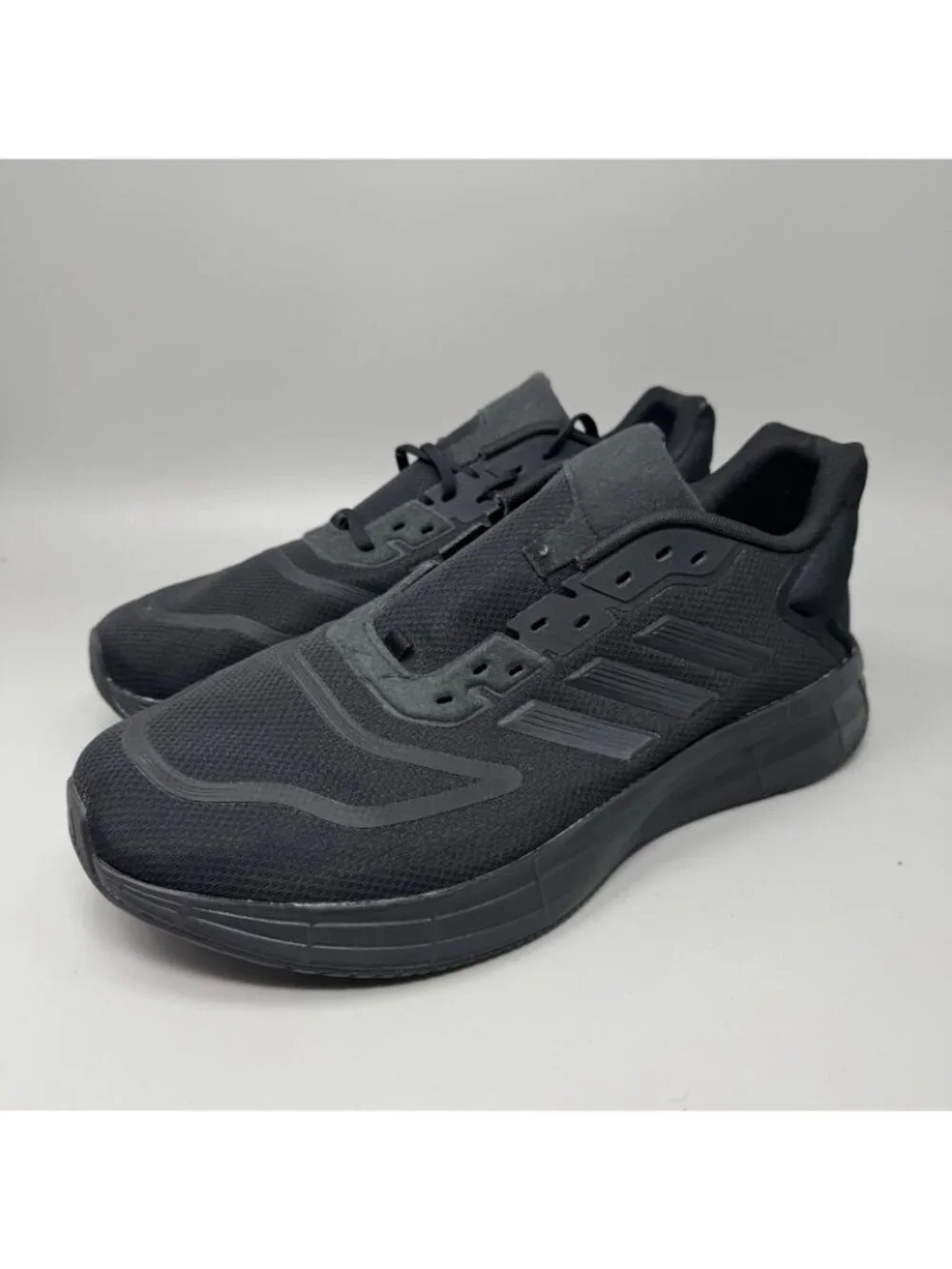 Adidas Duramo 10 Mens Size 11.5 Triple Black Athletic Running Shoes Sneakers